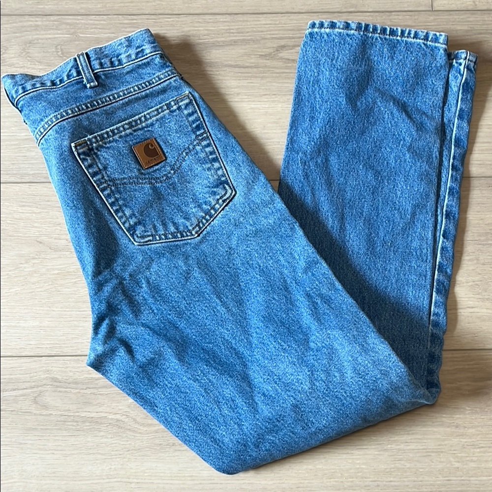 Carhartt Men's Straight Jeans Blue Denim
